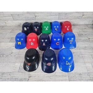 Vintage Laich MLB Mini Baseball Helmets Dairy Queen Ice Cream Cups Lot Of 13